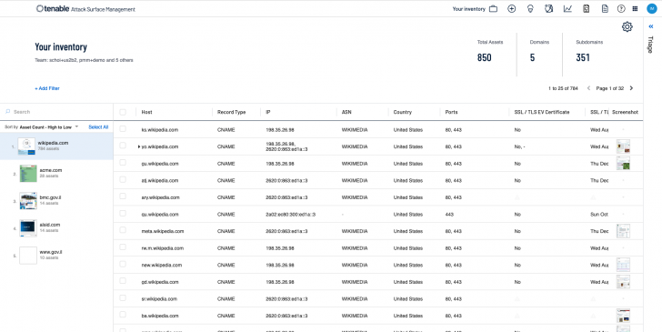 โปรแกรมจัดการพื้นผิวการโจมตีภายนอก Tenable Attack Surface Management