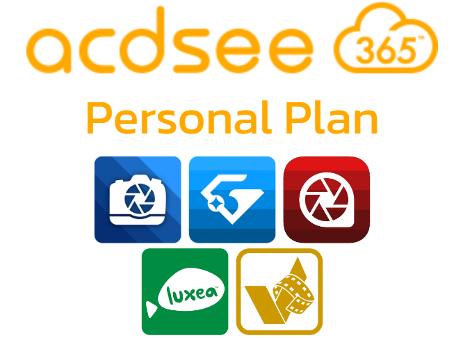 ชุดโปรแกรมแต่งรูป ตัดต่อวิดีโอ แปลงไฟล์วิดีโอ ACDSee 365 Personal Plan ชุดโปรแกรมแต่งรูป ตัดต่อวิดีโอ แปลงไฟล์วิดีโอ ACDSee 365 Personal Plan