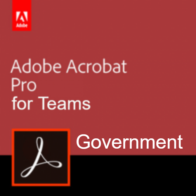 โปรแกรมจัดการเอกสาร PDF รุ่นโปร สำหรับหน่วยงานราชการ Adobe Acrobat Pro for Teams Government