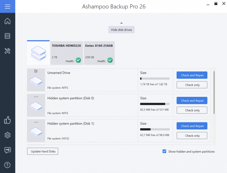 โปรแกรมสำรองไฟล์ กู้คืนข้อมูลไฟล์ Ashampoo Backup Pro 26