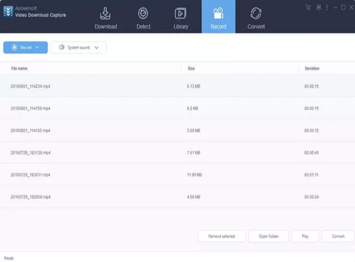 โปรแกรมดาวน์โหลดวิดีโอจากเว็บไซต์ดัง ตัดต่อวิดีโอ แคปเจอร์วิดีโอหน้าจอ Apowersoft Video Download Capture