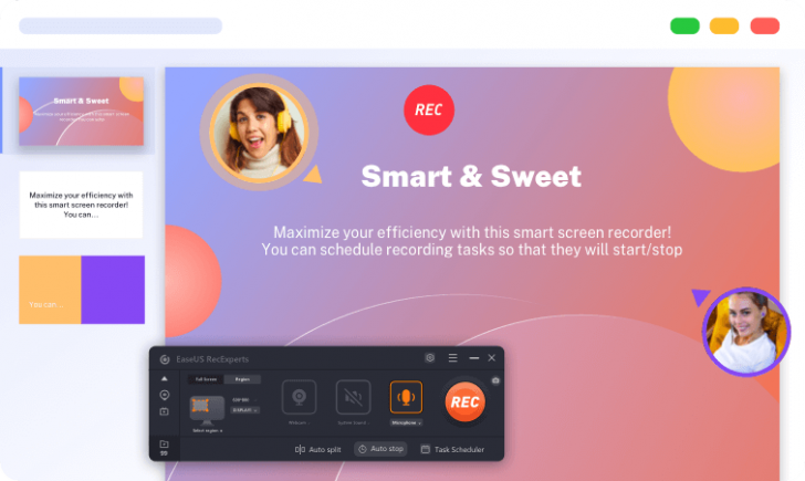 โปรแกรมอัดวิดีโอหน้าจอ ลิขสิทธิ์จ่ายรายปี EaseUS RecExperts for Windows - Subscription License