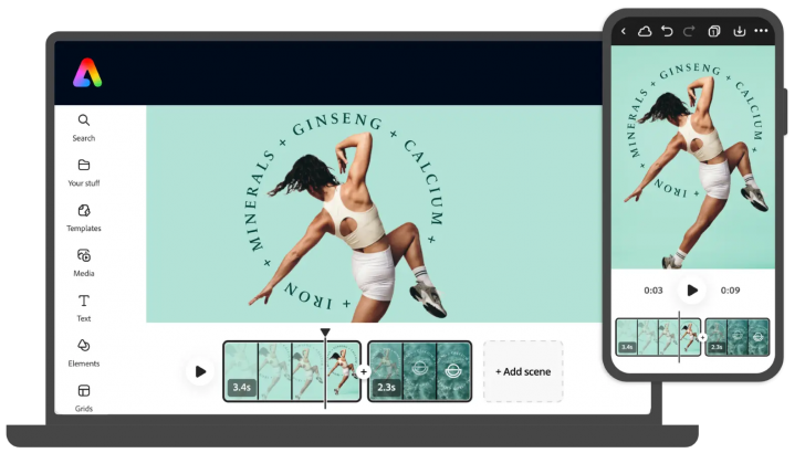 โปรแกรมสร้างสื่อกราฟิกทุกรูปแบบได้อย่างง่ายดาย Adobe Express for Teams Corporate