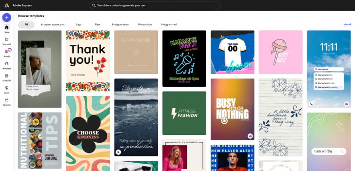 โปรแกรมสร้างสื่อกราฟิกทุกรูปแบบได้อย่างง่ายดาย สำหรับหน่วยงานราชการ Adobe Express for Teams Government