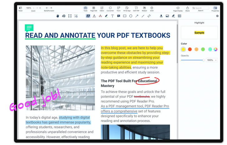โปรแกรมจัดการเอกสาร ความสามารถครบ รุ่นฟีเจอร์ระดับสูง PDF Reader Pro Permanent