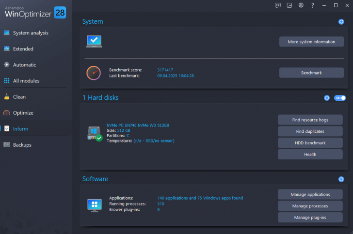 โปรแกรมเพิ่มประสิทธิภาพคอมพิวเตอร์ Ashampoo WinOptimizer 28