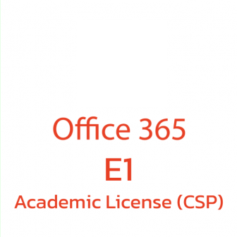 Office 365 E1 Academic License (CSP) (ชุดโปรแกรมจัดการสํานักงาน ที่มีลิขสิทธิ์ถูกต้องตามกฎหมาย สำหรับสถาบันการศึกษาขนาดใหญ่ | (Office Online + OneDrive))