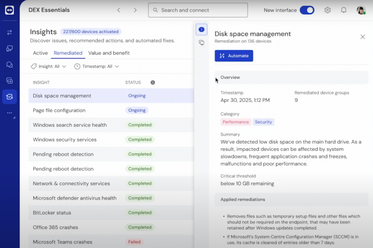 โปรแกรมดูแลระบบคอมพิวเตอร์เรียลไทม์ แก้ปัญหาอัตโนมัติ TeamViewer DEX