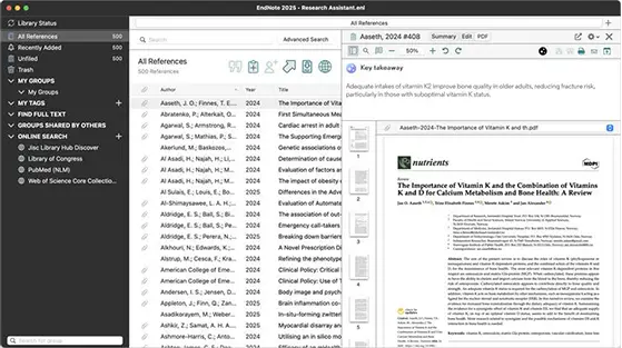 โปรแกรมจัดการเอกสารอ้างอิง จัดระเบียบข้อมูล ทำบรรณานุกรม EndNote 2025 โปรแกรมจัดการเอกสารอ้างอิง จัดระเบียบข้อมูล ทำบรรณานุกรม EndNote 2025