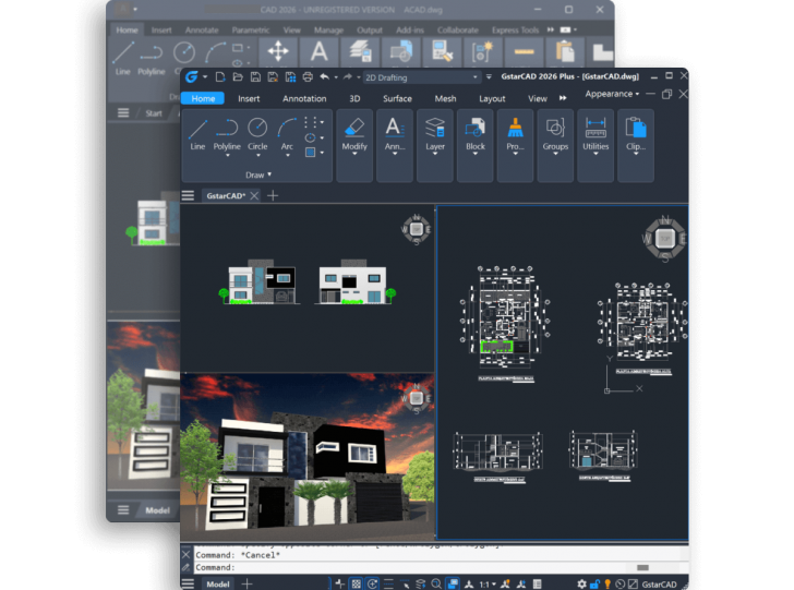โปรแกรมออกแบบ เขียนแบบ รุ่นโปร GstarCAD 2026 Professional - Subscription License