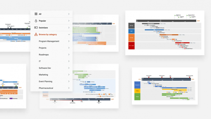 เครื่องมือบนคลาวด์ เปลี่ยนข้อมูลโครงการเป็นสไลด์นำเสนอ Office Timeline Online