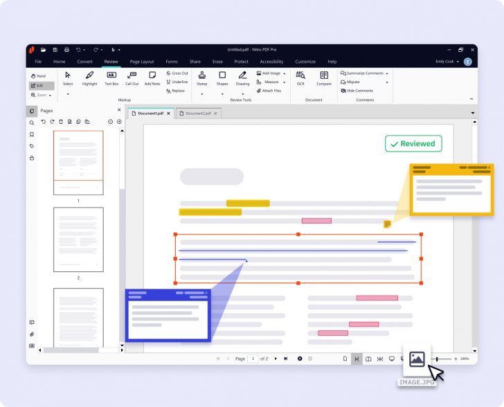 โปรแกรมสร้าง แก้ไข แปลง จัดการเอกสาร รุ่นซื้อขาด Nitro PDF Pro
