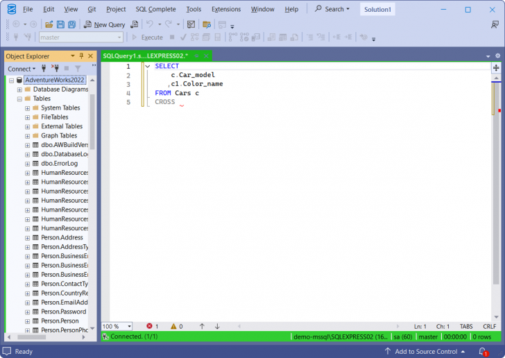 ส่วนเสริม SSMS จัดการฐานข้อมูลภายใต้ระบบควบคุมเวอร์ชัน Devart dbForge Source Control for SQL Server Standard