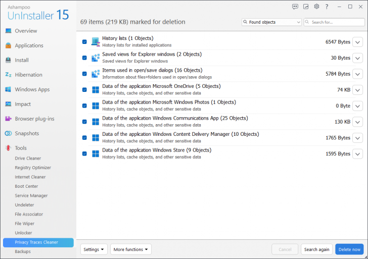 โปรแกรมลบโปรแกรม Ashampoo UnInstaller 15 โปรแกรมลบโปรแกรม Ashampoo UnInstaller 15