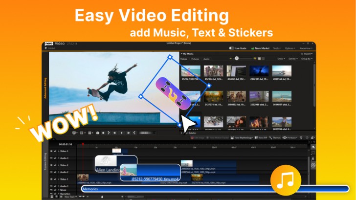 โปรแกรมตัดต่อวิดีโอ Nero Video 2026