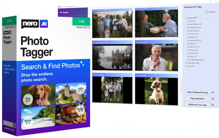 โปรแกรมจัดระเบียบรูปภาพ Nero AI Photo Tagger 2026
