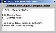 Command & Conquer Renegade (CCR) Trainer