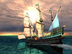 Galleon 3D Screensaver (สกรีนเซฟเวอร์ เรือโบราณ แบบสเปน)