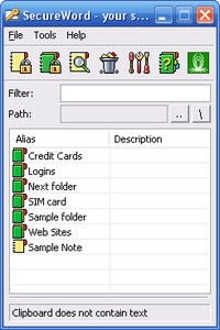SecureWord (โปรแกรม เก็บ Login กับ Password)