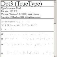 Font Dot 3 (โปรแกรม ฟ้อนต์ ลายจุด)