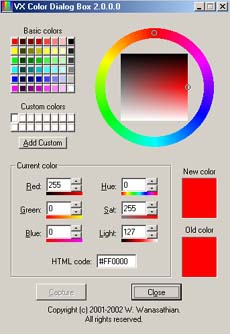 VX Color Dialog Box