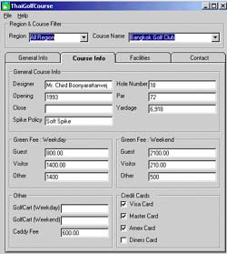 ThaiGolfCourse [Win32 Version] (โปรแกรม รอบรู้เรื่อง สนามกอล์ฟ ในประเทศไทย)