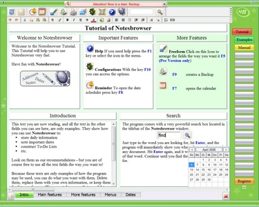 Notesbrowser (โปรแกรม Notesbrowser  บริหารตารางงาน บันทึก จัดการข้อมูลส่วนตัว) : 