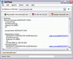 HotWhoIs (โปรแกรม ดูข้อมูลจาก IP หรือ Domain Name)