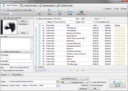 Easy CD-DA Extractor (โปรแกรมอัด-แปลงเพลง)