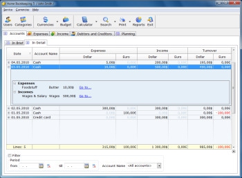 Home Bookkeeping (โปรแกรมการเงิน บริหาร รายรับรายจ่าย ในครัวเรือน)