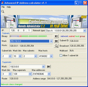 Advanced IP Address Calculator Advanced IP Address Calculator