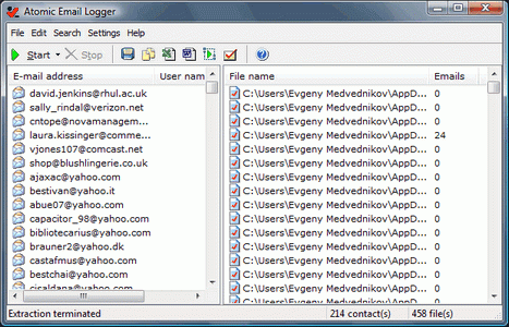 Atomic E-Mail Logger