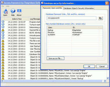 Access Password Recovery