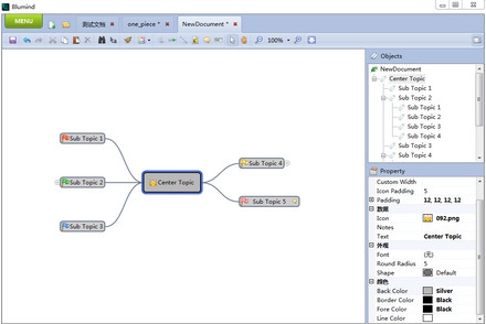 โปรแกรมวาดแผนผังความคิด Blumind