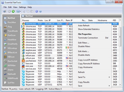 Essential NetTools (โปรแกรม ช่วยสอดส่องดูแล เครือข่าย ของคุณ) Essential NetTools (โปรแกรม ช่วยสอดส่องดูแล เครือข่าย ของคุณ)