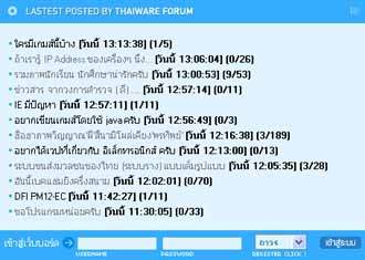 IPBLastTopic (ซอสโค้ด เอาไว้ใช้กับ IPB เพื่อดูกระทู้ล่าสุดออกมาแสดงหน้าเว็บ)