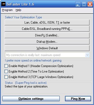 BeFaster Lite (โปรแกรม ปรับแต่งการใช้งาน Internet ให้เป็นเรื่องง่าย)