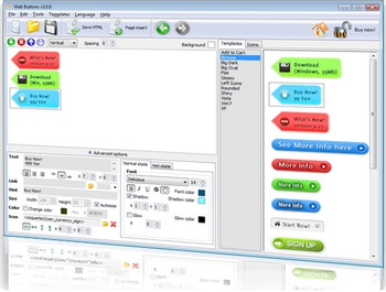 Free Web Buttons (โปรแกรม ช่วยสร้างรูปปุ่ม ให้กับเว็บไซต์ ของคุณ)