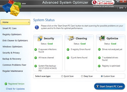 โปรแกรมปรับแต่งคอมพิวเตอร์ Advanced System Optimizer โปรแกรมปรับแต่งคอมพิวเตอร์ Advanced System Optimizer