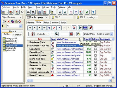 Database Tour Pro
