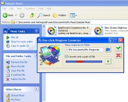 โปรแกรมแปลงไฟล์ ทำริงโทน One-click Ringtone