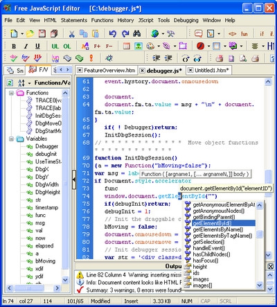 Free JavaScript Editor (โปรแกรม เกิดมาเพื่อแก้ไข JavaScript)