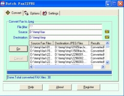 Batch Fax2JPEG (โปรแกรม สำหรับแปลง Fax เป็นไฟล์ JPG, JPEG) Batch Fax2JPEG (โปรแกรม สำหรับแปลง Fax เป็นไฟล์ JPG, JPEG)