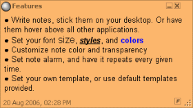Nargus DeskNote (Digital note software on desktop)