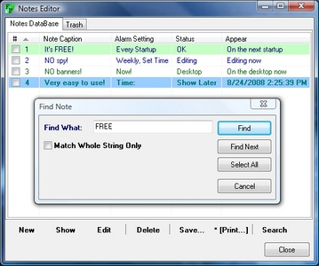 Freebie Notes (โปรแกรม Freebie Notes จดโน้ต แจ้งเตือนความจำ)
