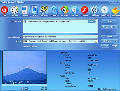 Video Convert Master (โปรแกรม สำหรับ แปลง วีดิโอ, แยกและ Burn คุณภาพสูง)