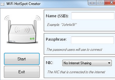 โปรแกรมแชร์เน็ต Wi-Fi HotSpot Creator โปรแกรมแชร์เน็ต Wi-Fi HotSpot Creator