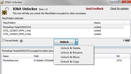 โปรแกรมลบไฟล์ที่ลบไม่ได้ IObit Unlocker โปรแกรมลบไฟล์ที่ลบไม่ได้ IObit Unlocker