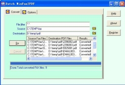 Batch WinFax2PDF Batch WinFax2PDF