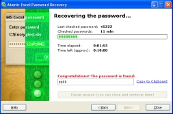 Atomic Excel Password Recovery